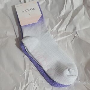 Wildfox Purple and White Grip Socks